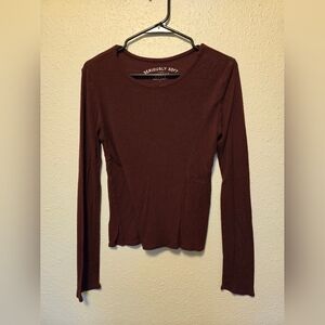 Aeropostale Seriously Soft Perfect Crew maroon long sleeve Medium